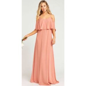 Show Me Your MuMu Caitlin maxi pink formal wedding prom dress Small